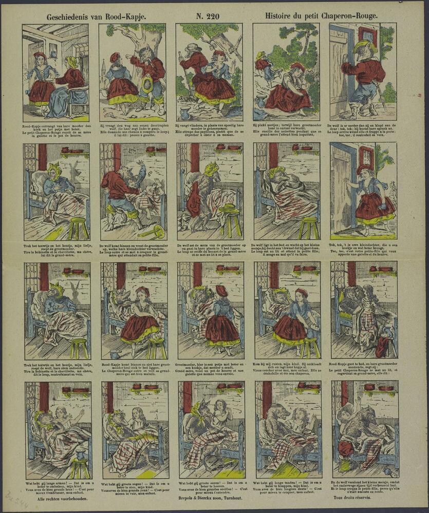 Geschiedenis van Rood-Kapje - Histoire du petit Chaperon-Rouge