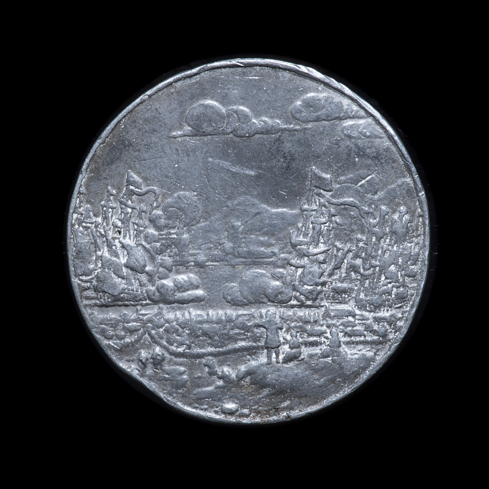 Historiepenning Slag in de Baai van Bergen 1665