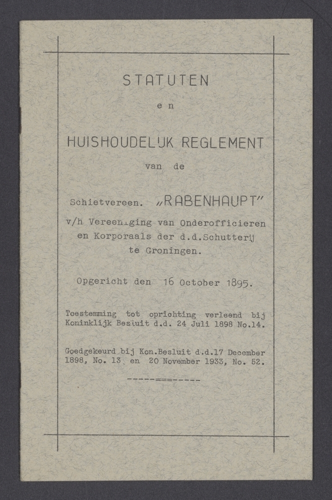 Koppelriem Schutterij Groningen