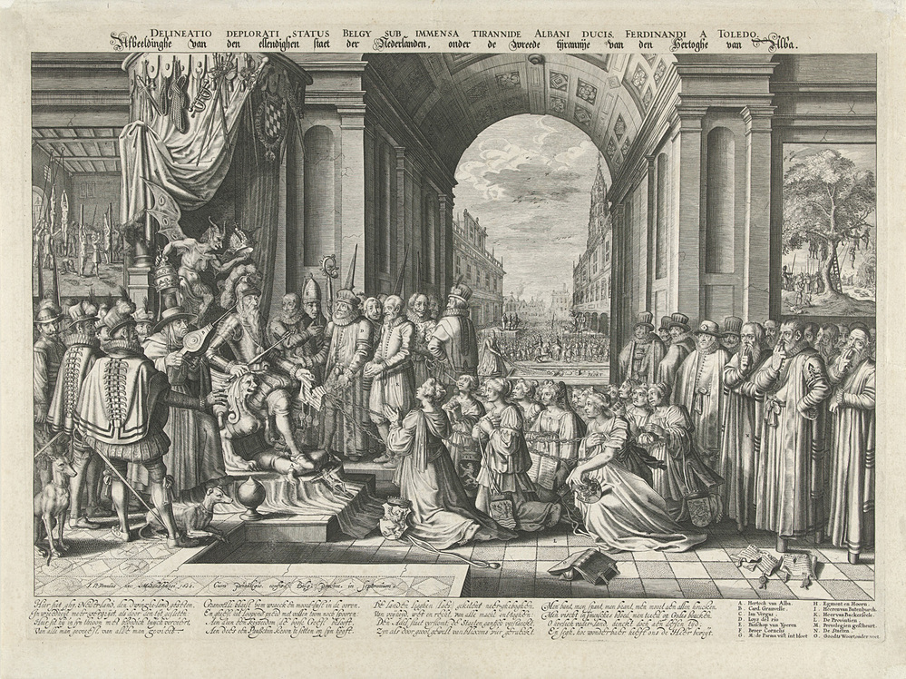Zinneprent op de tirannie van Alva in Nederland