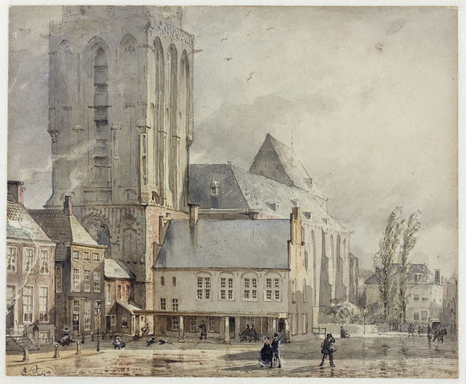 Hoofdwacht en Martinikerk, Grote Markt noordzijde