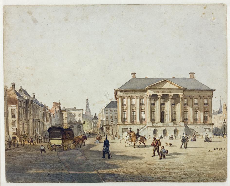 Grote Markt gezien naar het westen, met stadhuis