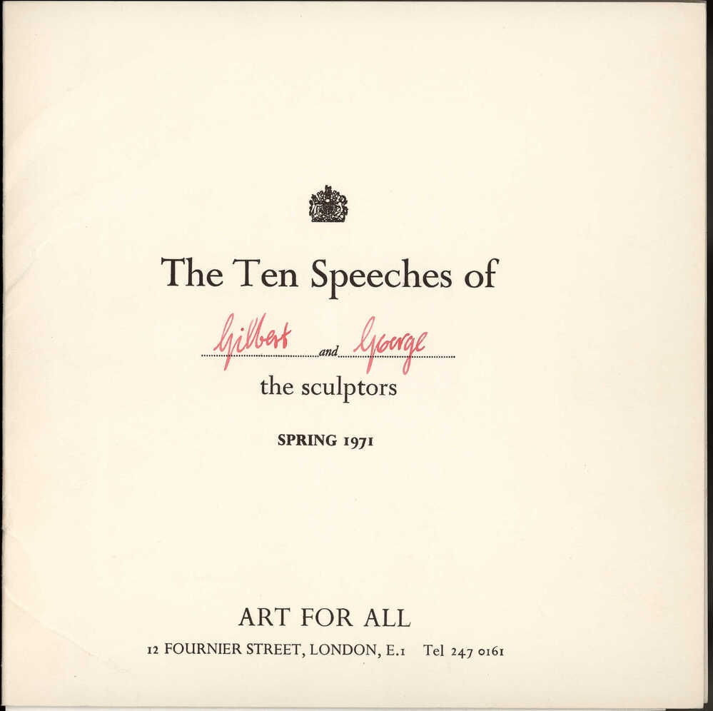 The Ten Speeches of Gilbert & George