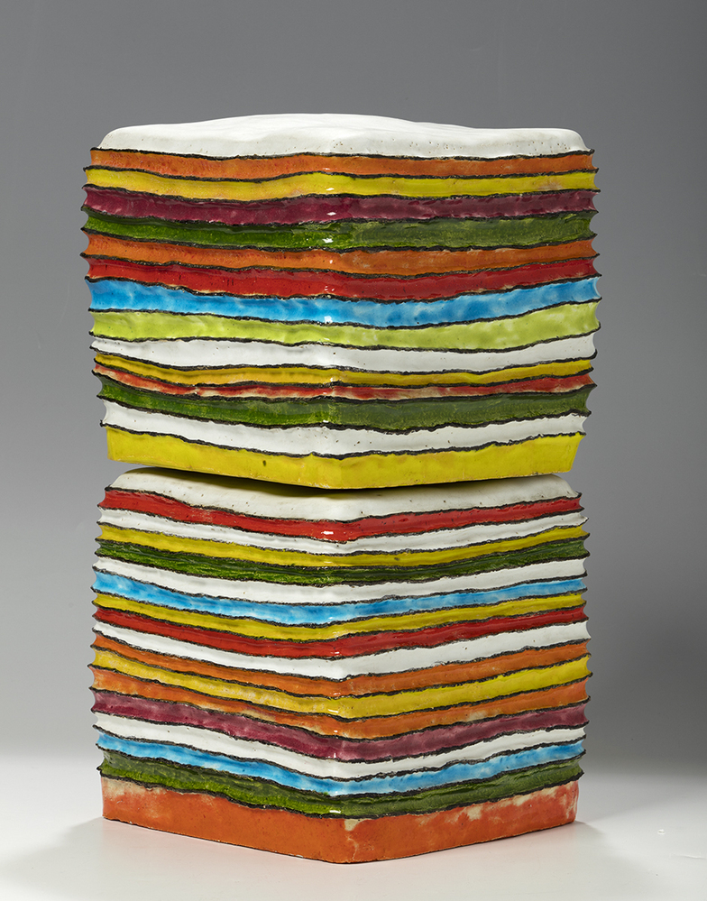 "Twee gestreepte blokken"