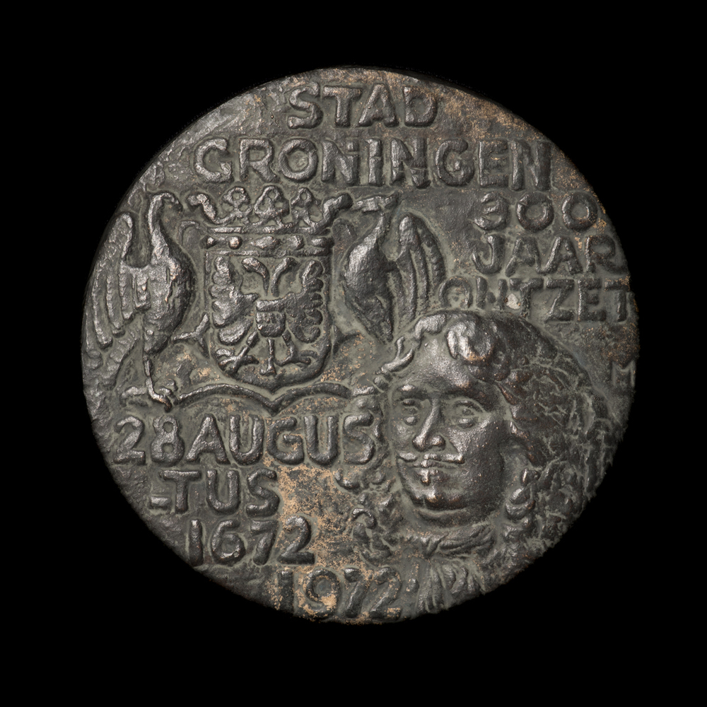 Gedenkpenning beleg Groningen 1672, 1972