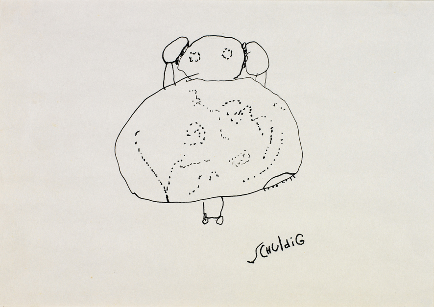 Schuldig (uit een serie van 10 schetsontwerpen voor een (niet uitgevoerd) monument)