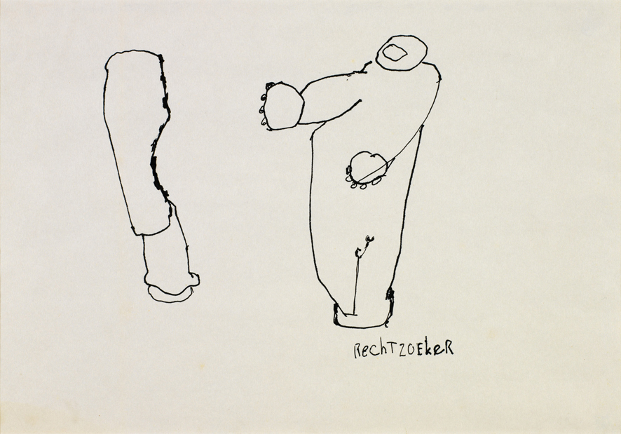 Rechtzoeker (uit een serie van 10 schetsontwerpen voor een (niet uitgevoerd) monument)