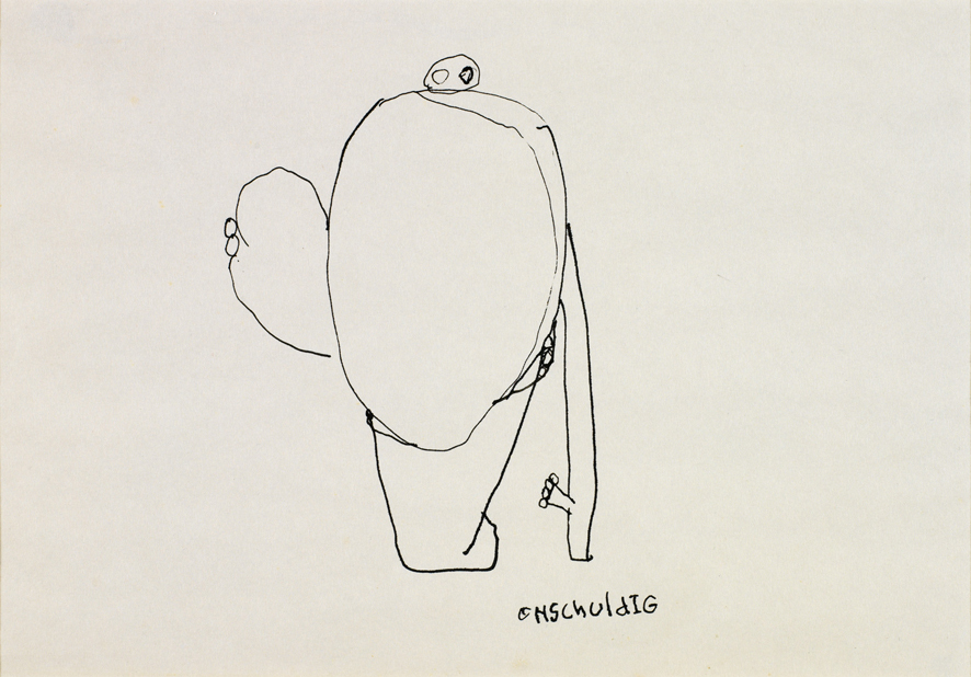 Onschuldig (uit een serie van 10 schetsontwerpen voor een (niet uitgevoerd) monument)