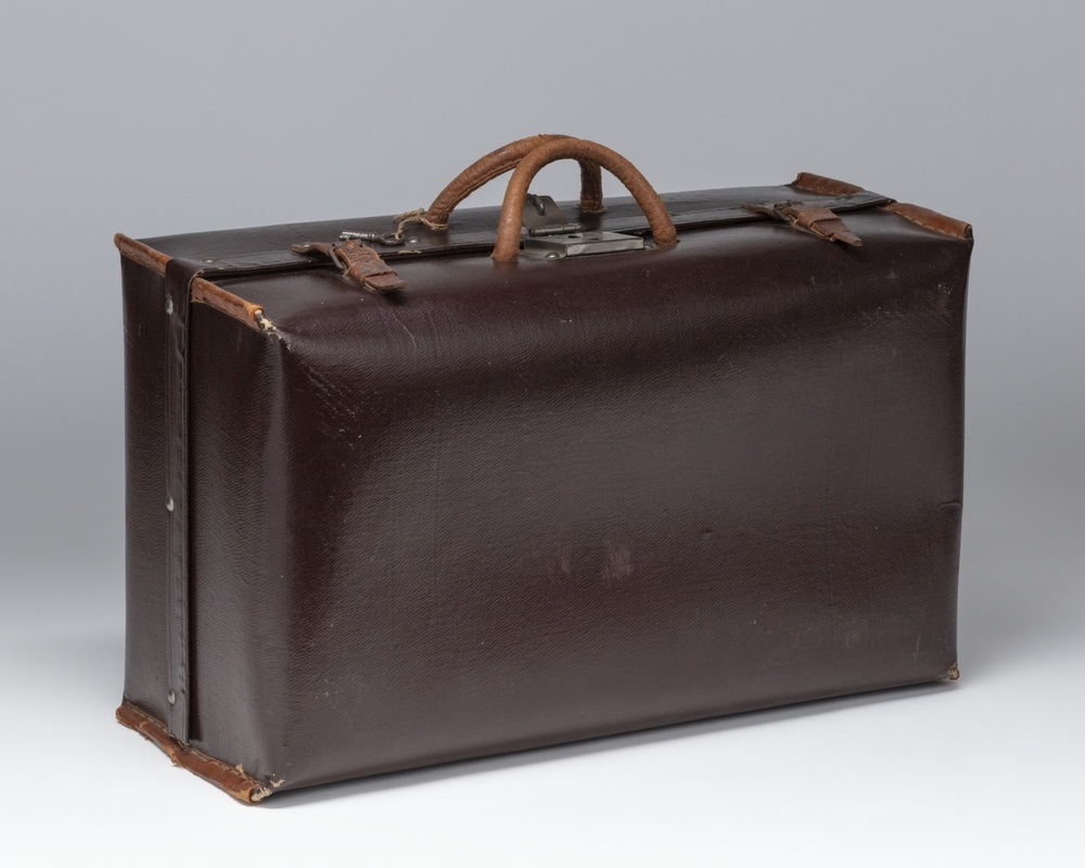 Bruin leren koffer