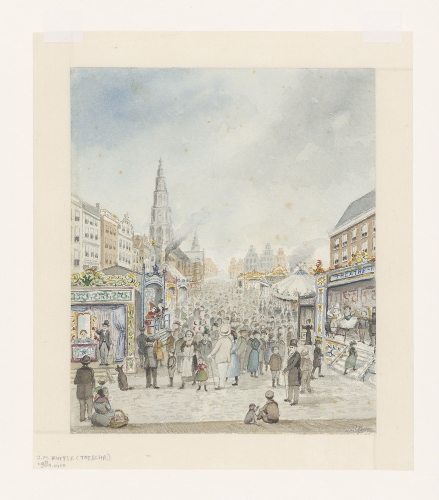 Kermis op de Grote Markt te Groningen