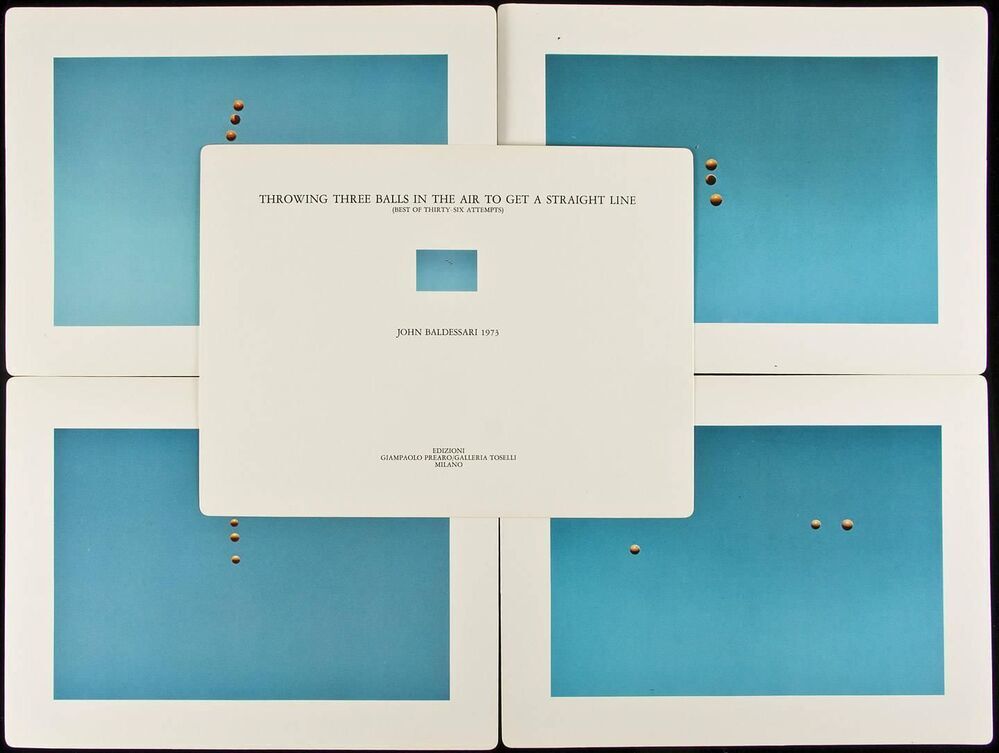 Throwing three balls in the air to get a straight line (best of thirty-six attempts)