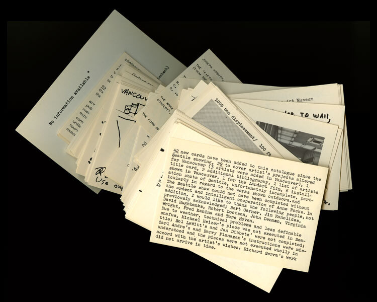 955,000 An exhibition organized by Lucy Lippard. The Vancouver Art Gallery januar 13 to february 8, 1970)