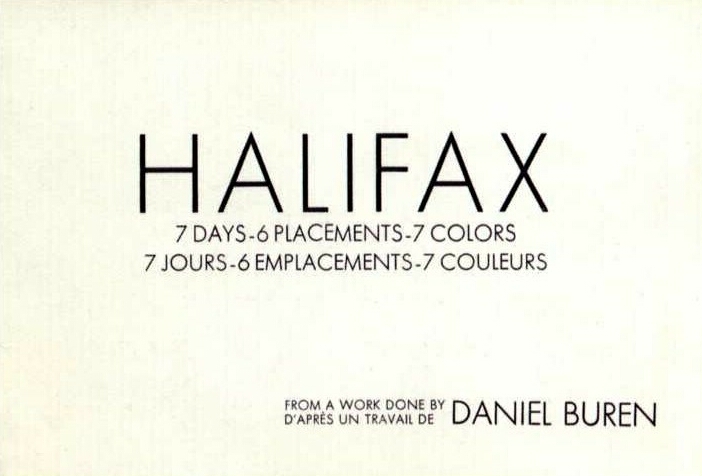 Halifax: 7 days - 6 placements - 7 colors