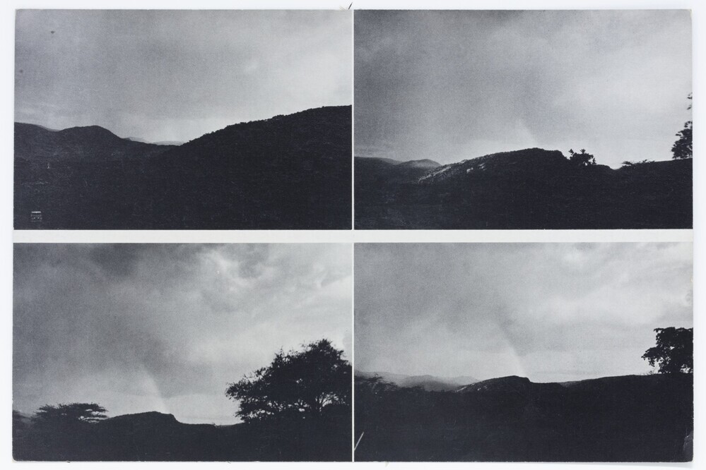 Rain Dance". August 24, 1969. The Rift Valley, East Africa. (A 3/4 Mile Travelling Piece Documented by 4 Photographs)