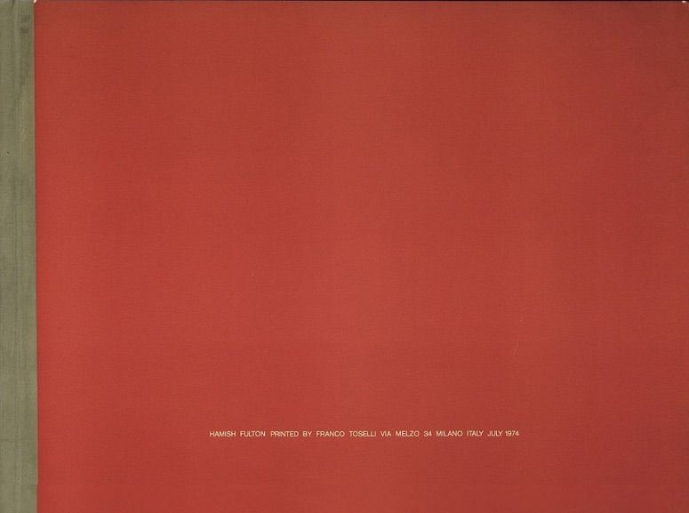 Hamish Fulton printed by Franco Toselli