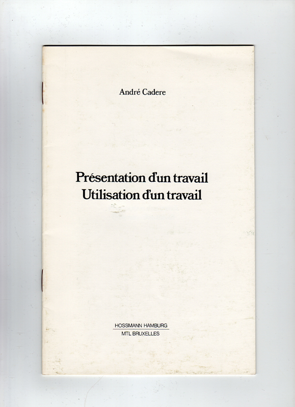 Présentation d'un travail, Utilisation d'un travail