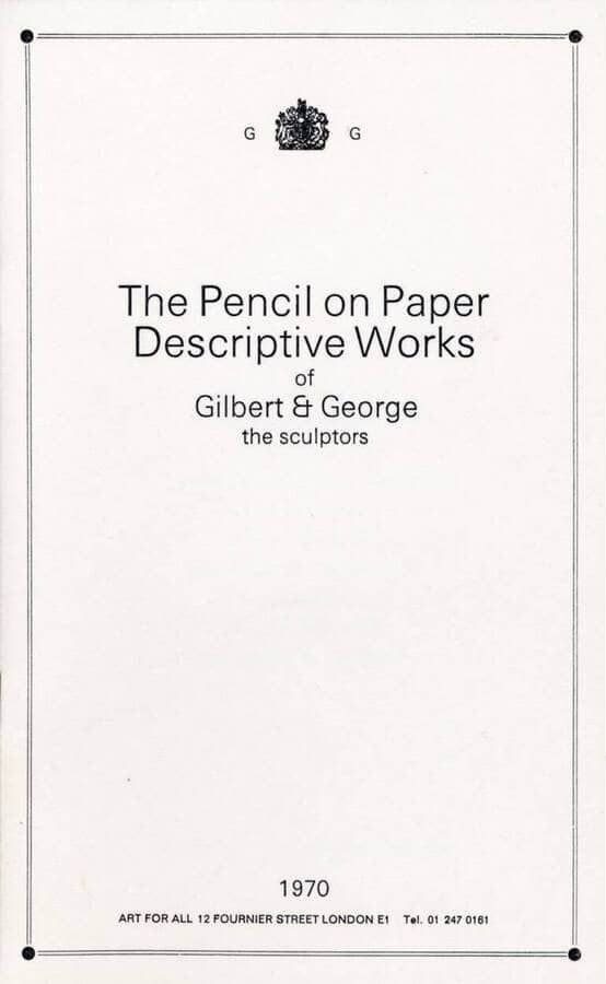 The pencil on paper descriptive works of Gilbert & George