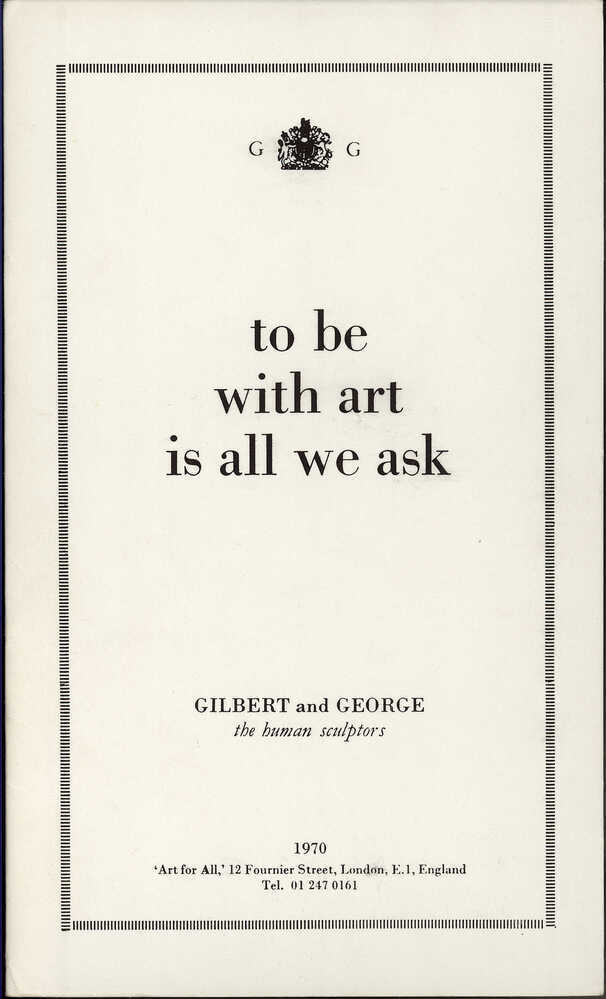 To be with art is all we ask (Second Booklet)