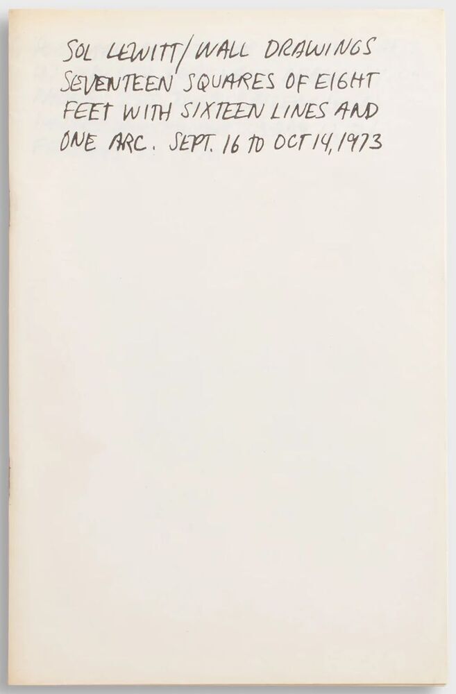 Wall Drawings : Seventeen squares of eight feet with sixteen lines and one arc