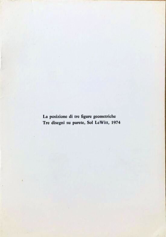 La posizione di tre figure geomitrche. Tre disegni su parete