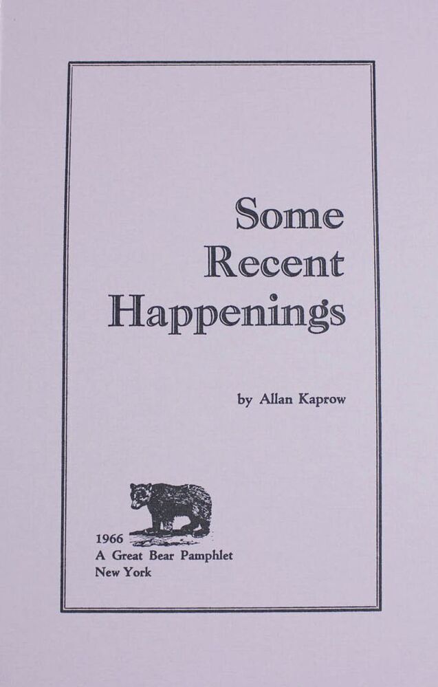 Some Recent Happenings