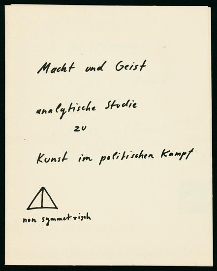 Macht und Geist analytische Studie zu Kunst im politischen Kampf