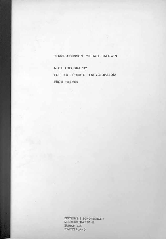 Note Topography for Text Book or Encyclopedia from 1965-1966