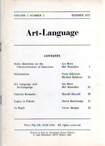 Art & Language Vol II nr 2