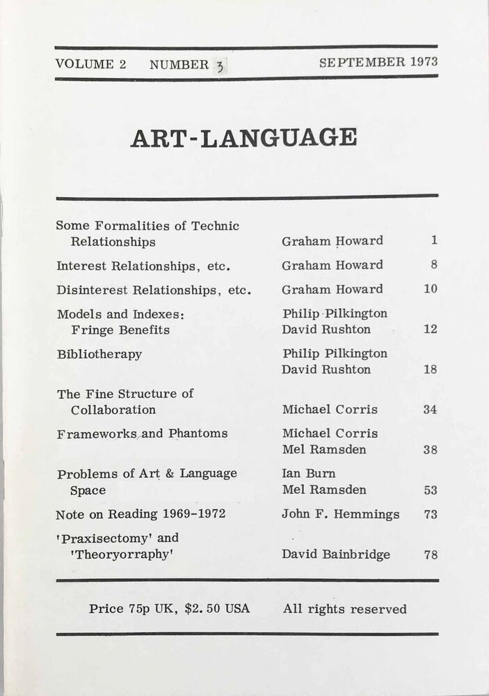 Art & Language Vol II nr 3