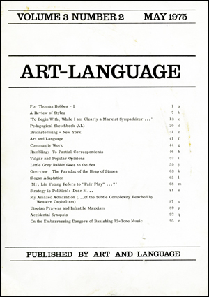 Art & Language Vol III nr 2