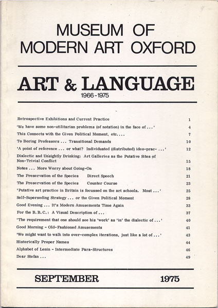 Art & Language 1966-1975