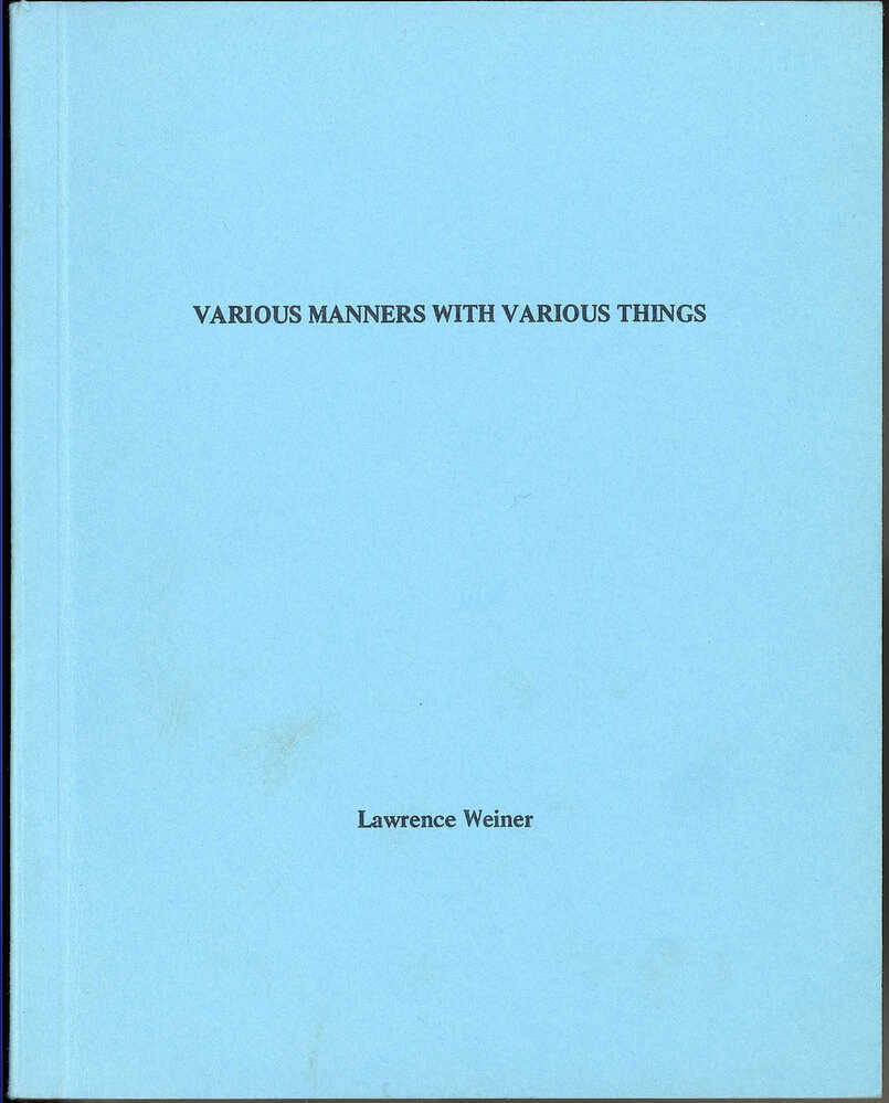 Various Manners with Various Things