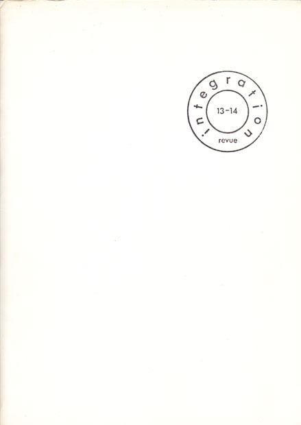 Revue Integration no 13/14 oktobre 1972