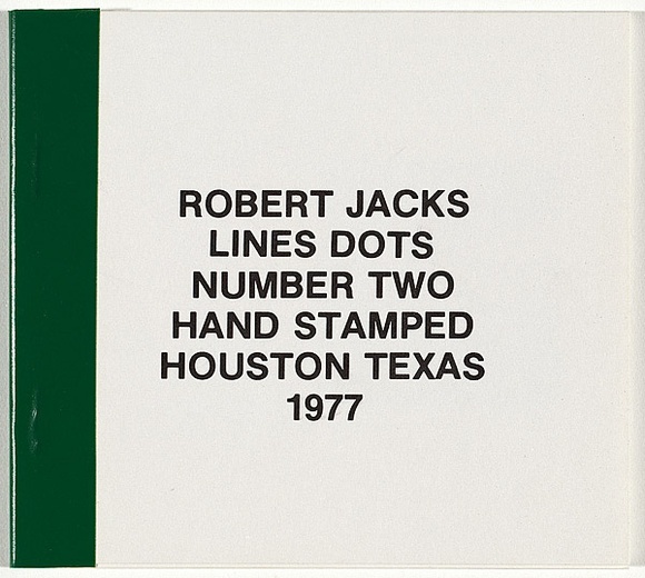 Lines dots number two hand stamped Houston Texas 1977