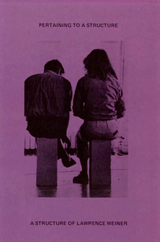 Pertaining to a structure, A structure of Lawrence Weiner most probably concerned with the placement of the residue of of one structure (part of) within the context of another