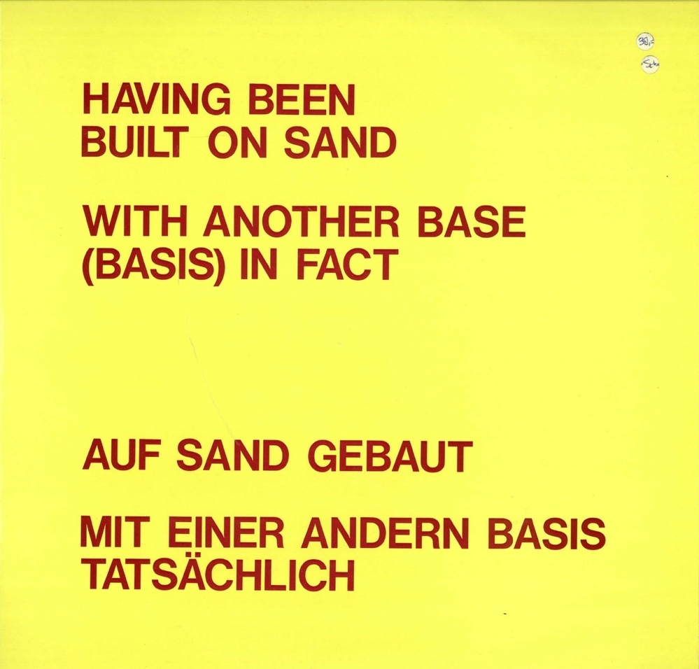 Having Been Built on Sand - With Another Base (Basis) in Fact