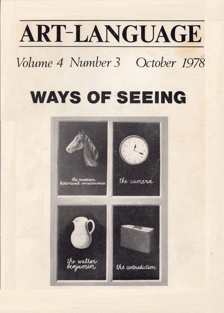 Ways of Seeing (Art-Language Volume 4 number 3 October 1978)