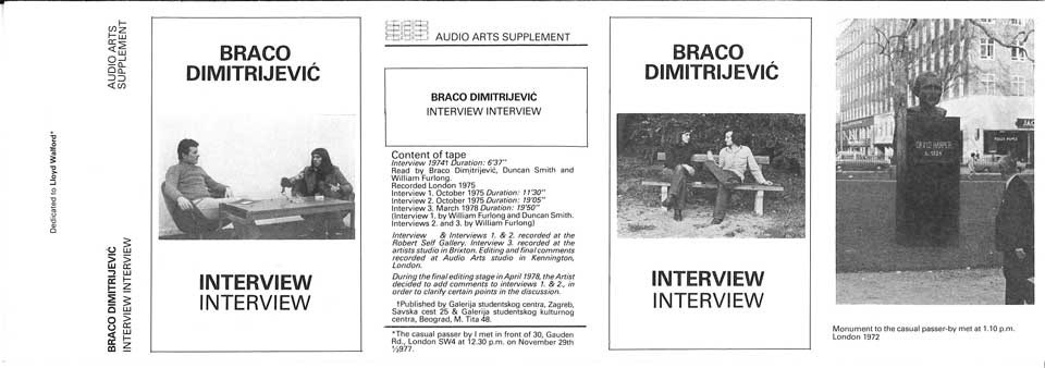 Audio Arts, supplement 'Interview - Braco Dimitrijevic'