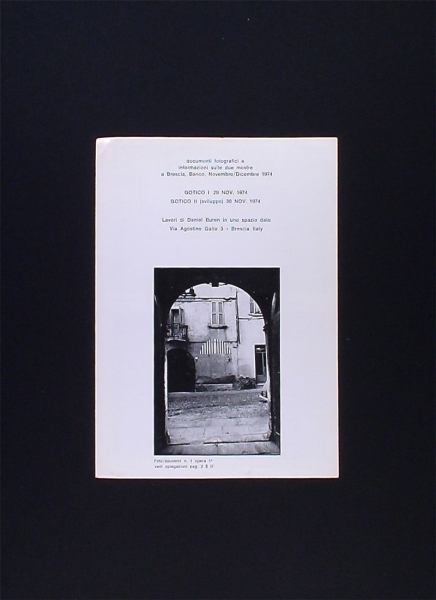 Gotico I (29 Nov. 1974) Gotico II (30 Nov. 1974)