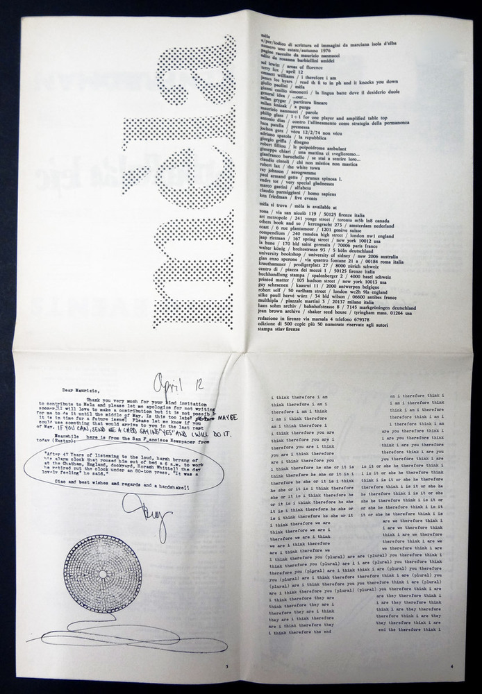 Mèla no.1, Estate/Autumno 1976