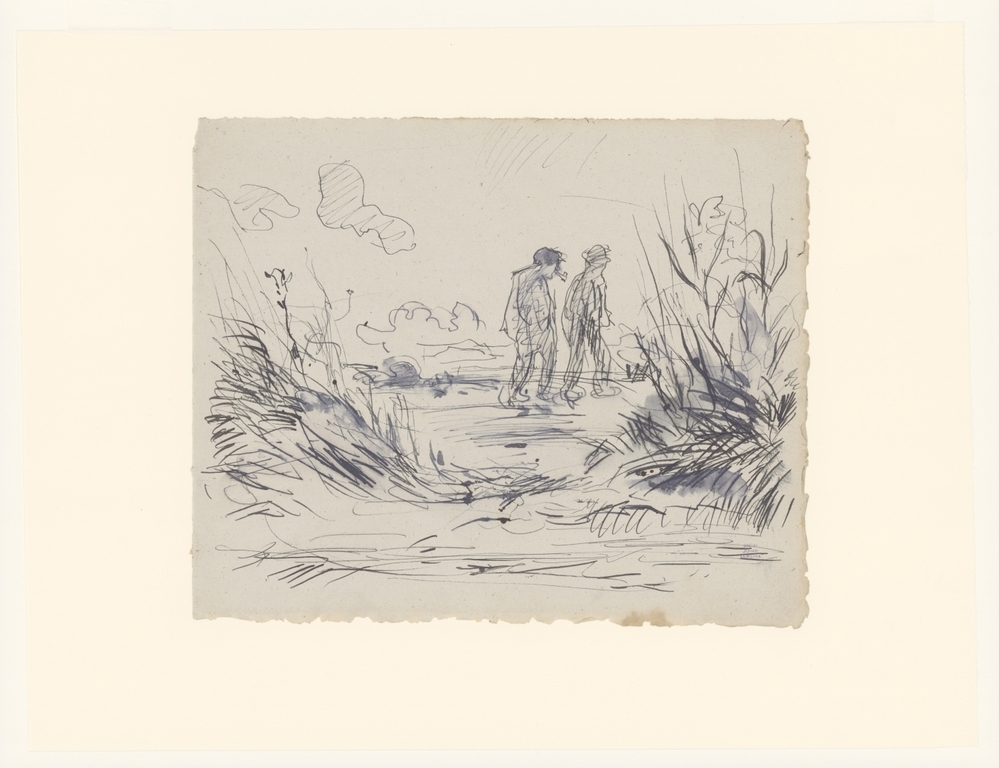 Landschap met twee mannen