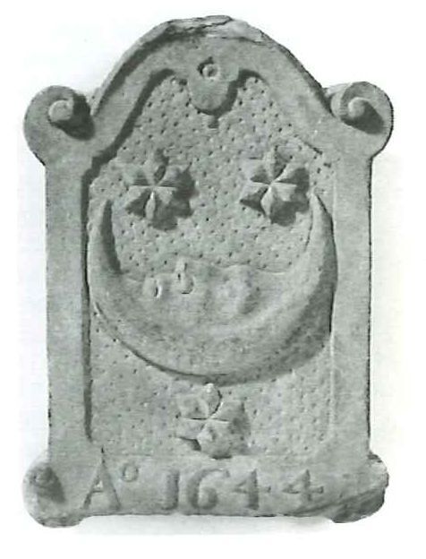 Gevelsteen,voorstellende het wapen van Dokkum, 1644