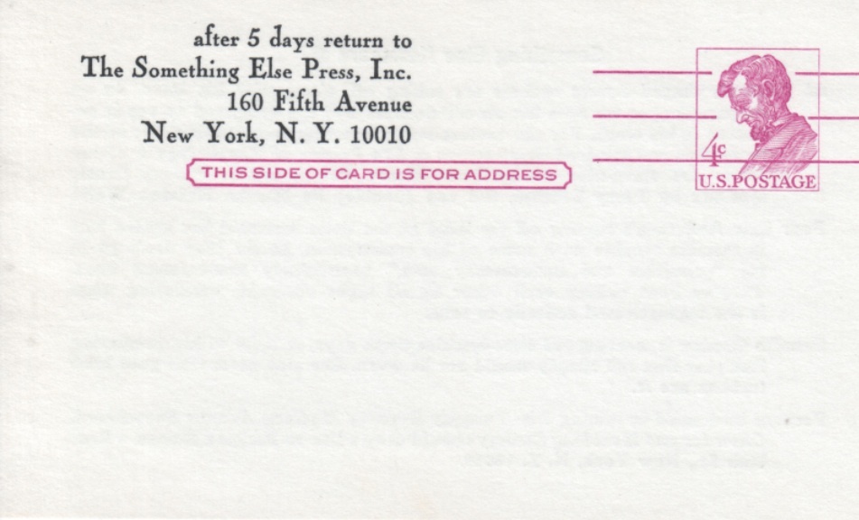 The Something Else Newscard, nrs.1, 2, 3, 4, 5, 6, (7), 8, 9