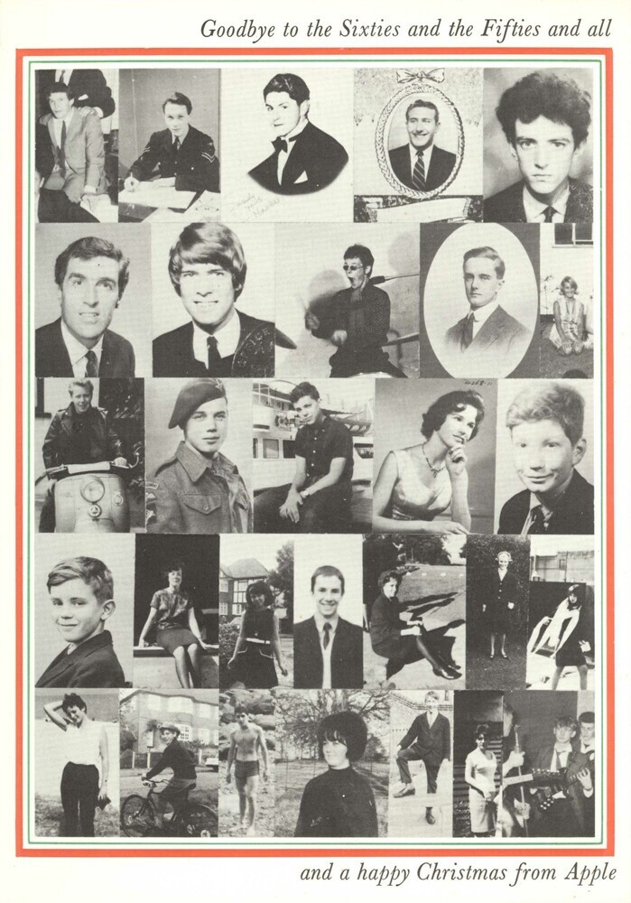 Goodbye to the Sixties and the Fifties and all  - and a happy Christmas from Apple