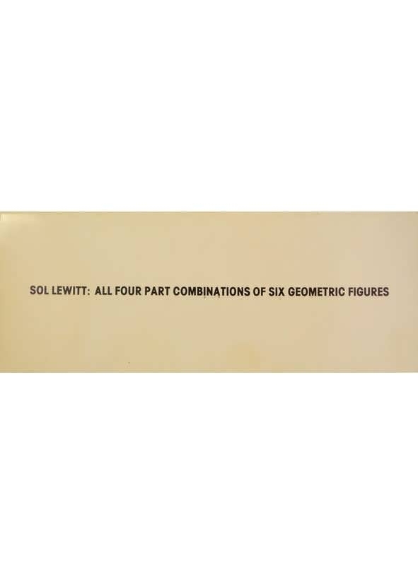 All Four Part Combinations of Six Geometric Figures