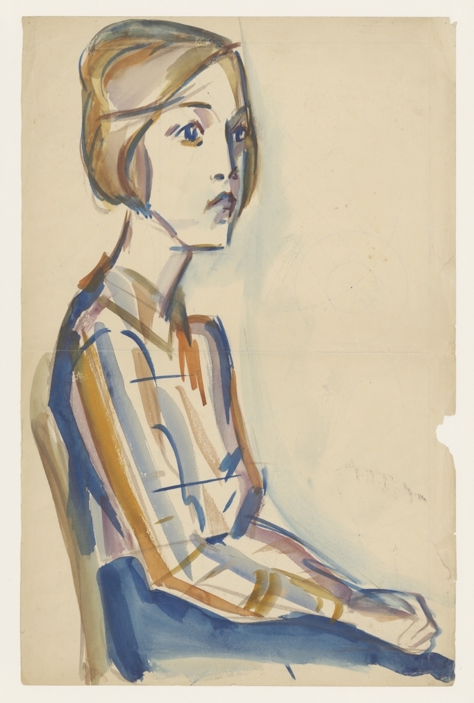 Portretstudie leerling gemeentelijke H.B.S.