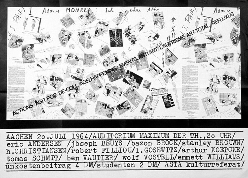 Actions Agit-pop Dé-collage Happening Events Antiart L'Autrisme Art Total Refluxus
