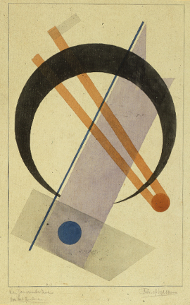 Compositie met tekenhaak en passers