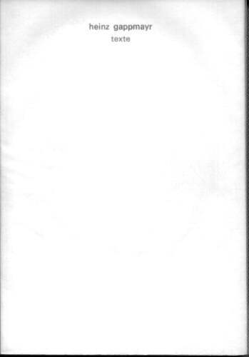 Texte : Auswahl 1962-1977 und neue Texte