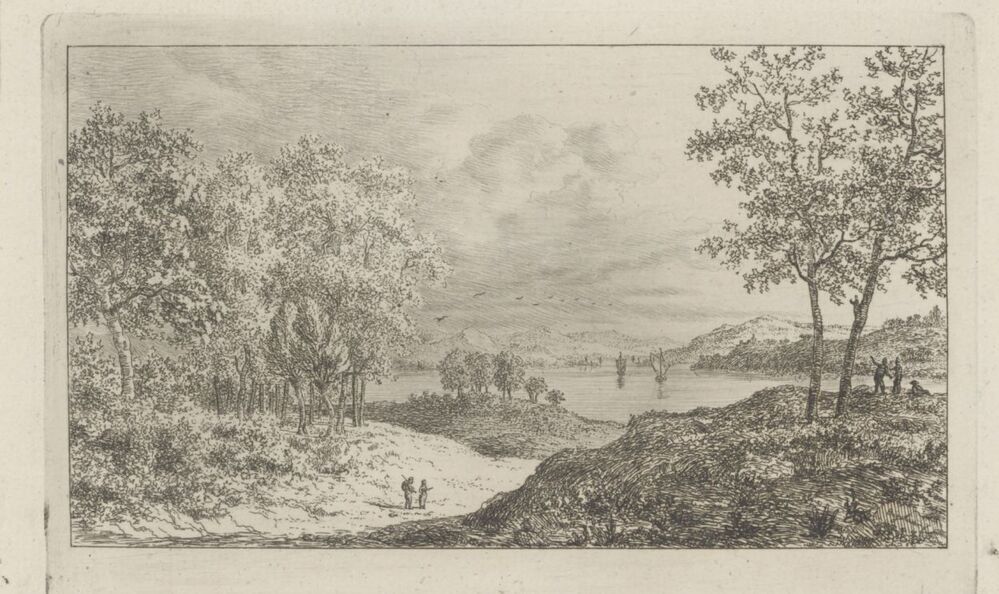 Heuvelachtig landschap met rivier